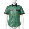 Mens Short Sleeve Leather Shirt