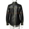 Mens Leather Shirt Long Sleeve - Image 2