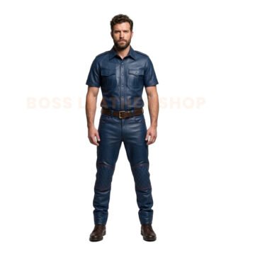 Mens Leather 2 Piece Outfits