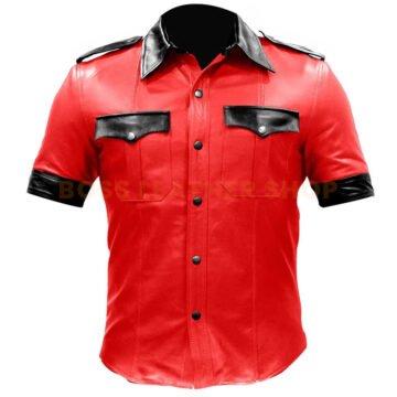 Red Leather Shirts