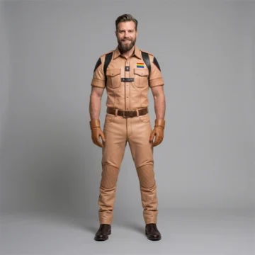 Gay Police Leather Uiform