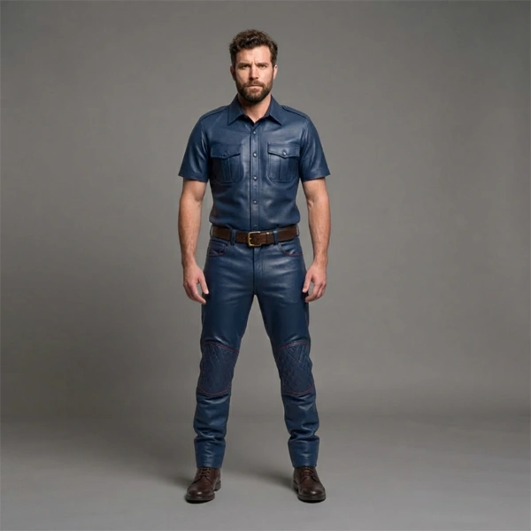 Mens Leather 2 Piece Outfits