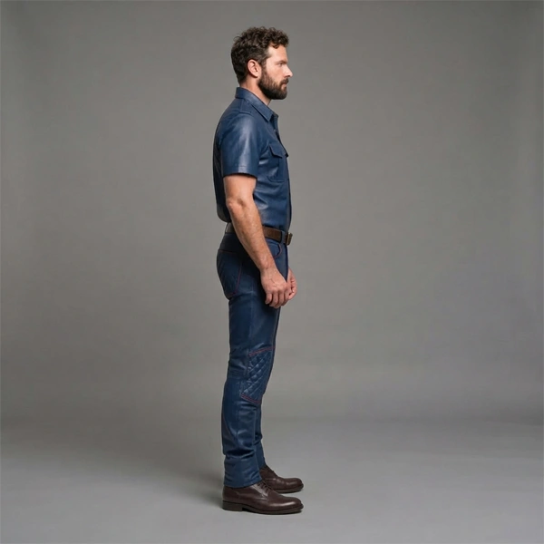 Mens Leather 2 Piece Outfits - Image 3