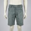 suede leather shorts front view custom fit