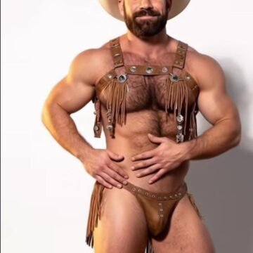 Brown Leather Harness For Alejandaro