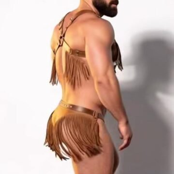 Alternative view of Brown Leather Harness For Alejandaro