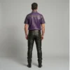 gay leather uniform back view leather craftsmanship