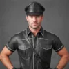 black leather gear mens close look