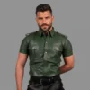 Green Leather Shirts
