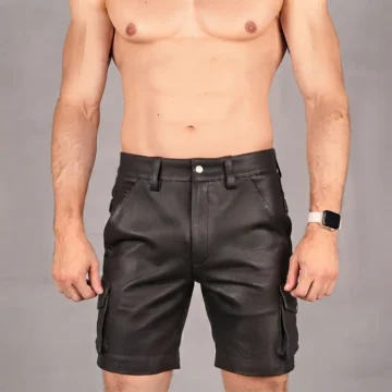 Black Leather Shorts