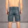 Blue Leather Short - Image 2