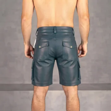 Alternative view of Blue Leather Short