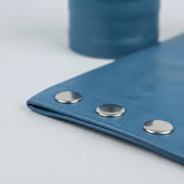 Alternative view of Blue Leather Wrist Band