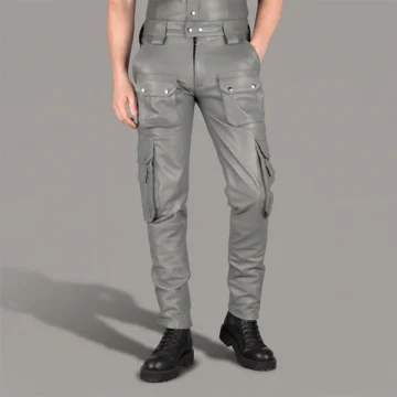Grey Pants Leather