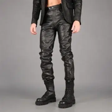 mens real leather pants