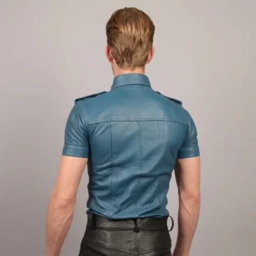 Alternative view of Blue Leather Shirt