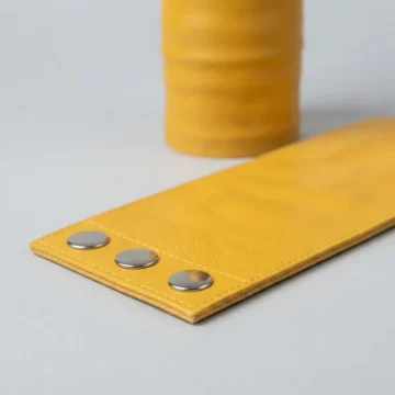 Alternative view of Yellow Leather Wrist Band
