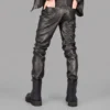 mens real leather pants - Image 2