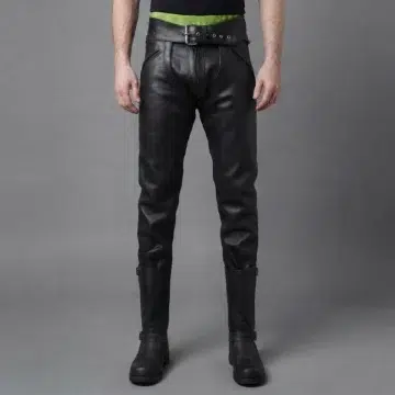 black leather pants for men