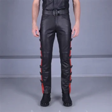 Black Leather Gay Pants