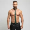 Green Leather Ties