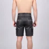 White Piping Leather Shorts - Image 2