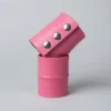 Pink Leather Wrist Band