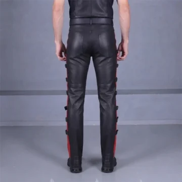 Alternative view of Black Leather Gay Pants