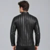 Black Leather Shirt Mens - Image 2