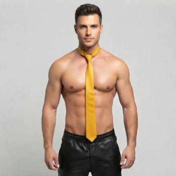 Yellow Leather Ties