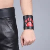 Black Leather Wrist Band