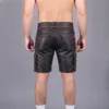 Red Piping Leather Shorts - Image 2