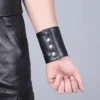 Black Leather Wrist Band - Image 2