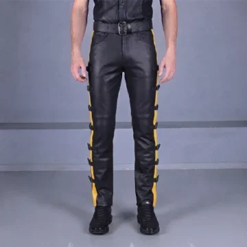 Black Leather Gay Pants