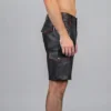 Red Piping Leather Shorts - Image 3