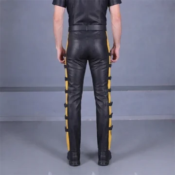 Alternative view of Black Leather Gay Pants