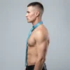 Skay Blue Leather Ties - Image 2