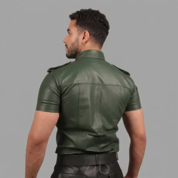 Alternative view of Green Leather Shirts