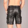 Black Leather Shorts - Image 2