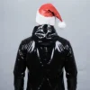 Red Leather Santa Hat - Image 2