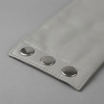 Alternative view of Grey Leather Wrist Band