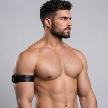 Alternative view of Black Leather Arm Bands
