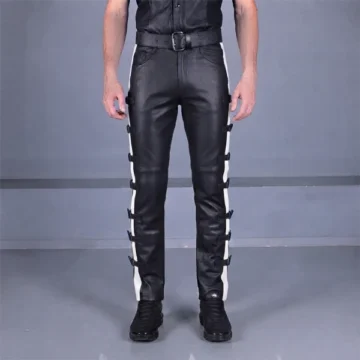 Black Leather Gay Pants