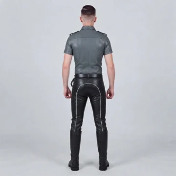 Alternative view of Grey And Black Leather Uiform
