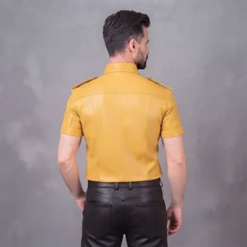 Alternative view of Yellow Leather Shirt