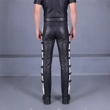 Alternative view of Black Leather Gay Pants