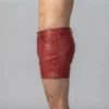 Red Leather Shorts - Image 3