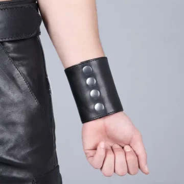 Alternative view of Boss Leather Wrist Bands