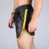 Stripe Leather Shorts - Image 3
