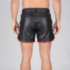 Red Stripe Leather Shorts - Image 2